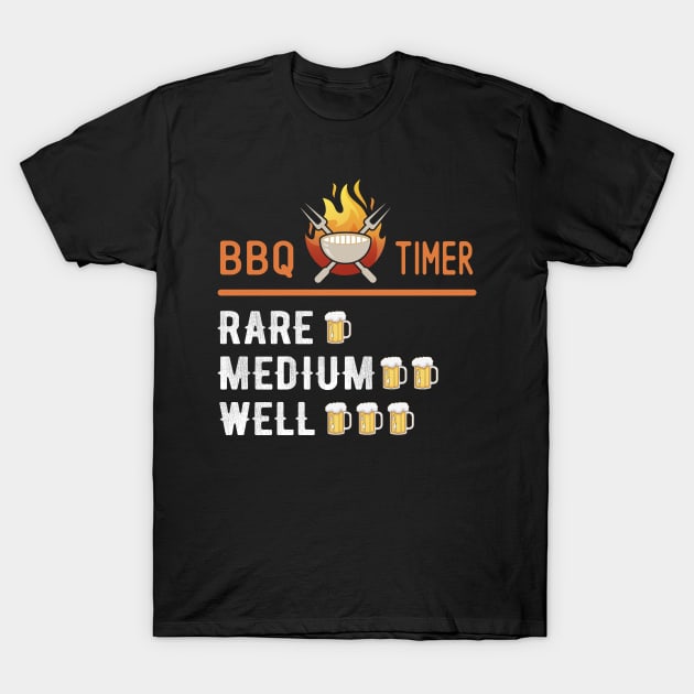 BBQ Timer Barbecue Shirt Funny Grill Grilling Gift T-Shirt by Mr.Speak